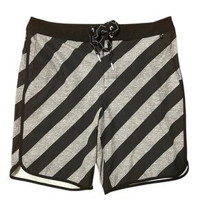 American Eagle Outfitters Black and Gray Men's Swim Board Shorts Sz M